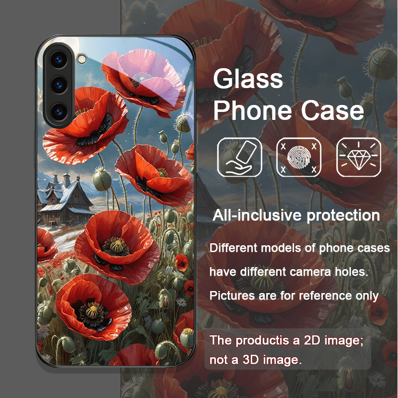 Retro Poppy Bloemen Bloeiend H - Samsung Galaxy S24 recensie en prijs